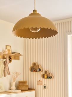 Linge de maison et décoration-Décoration-Luminaire-Abat-jour pour suspension en métal, détail feston