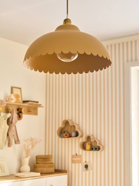Abat-jour pour suspension en métal, détail feston cannelle - vertbaudet enfant 