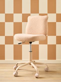Chambre et rangement-Chambre-Chaise, tabouret, fauteuil-Chaise à roulettes enfant en sherpa Ourson