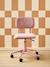 Chaise de bureau à roulettes enfant en velours rose+vert - vertbaudet enfant 