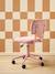 Chaise de bureau à roulettes enfant en velours rose+vert - vertbaudet enfant 