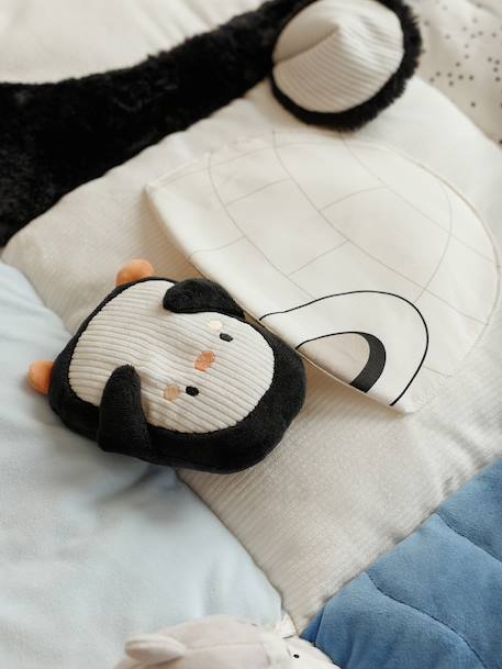 Tapis d'éveil moelleux et ludique bleu+écru+marron+multicolore+noir+rouge - vertbaudet enfant 