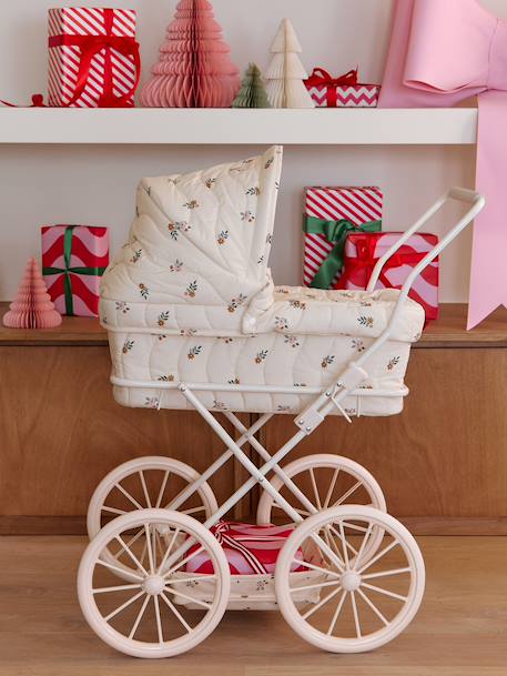 Landau pour poupon RETRO FLOWER écru - vertbaudet enfant 