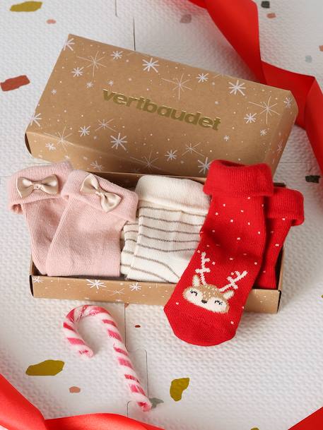 Bébé-Coffret de 3 paires de chaussettes Noël bébé 