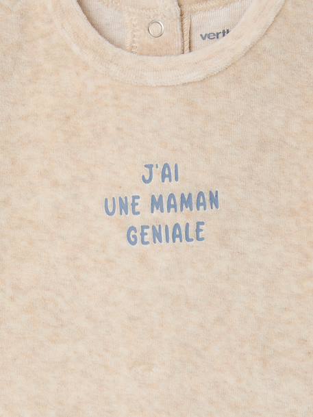 Coffret 2 pyjamas bébé garçon en velours bleu glacier - vertbaudet enfant 