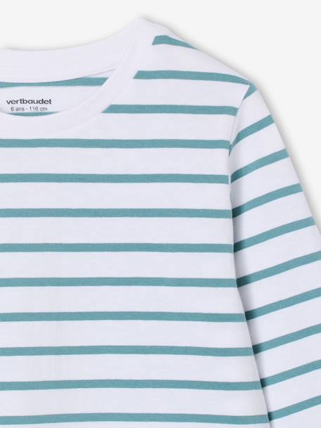 Lot de 3 t-shirts garçon blanc+caramel - vertbaudet enfant 
