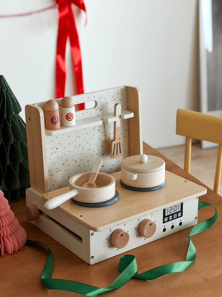 Cuisinette en bois FSC® à poser écru - vertbaudet enfant 