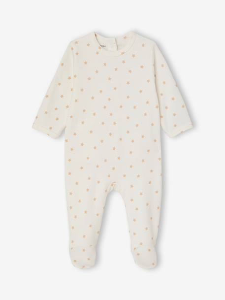 Lot 3 pyjamas bébé en coton bio beige+écru+vert sauge - vertbaudet enfant 