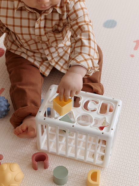 Boîte à formes avec élastiques blanc - vertbaudet enfant 