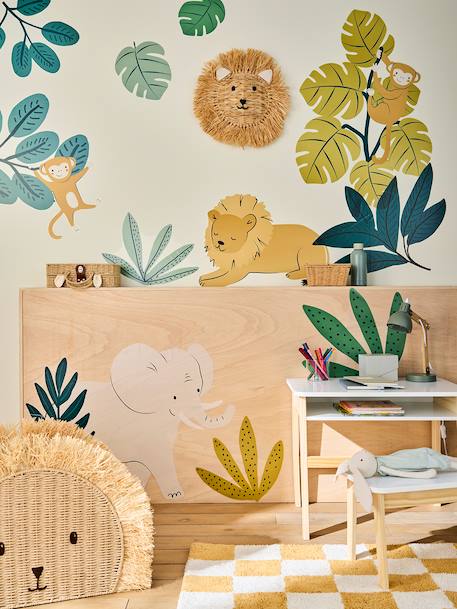 Sticker XXL NEW JUNGLE vert imprimé - vertbaudet enfant 