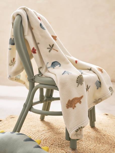 Plaid imprimé polaire personnalisable marron imprimé+multicolore+rouge imprimé - vertbaudet enfant 