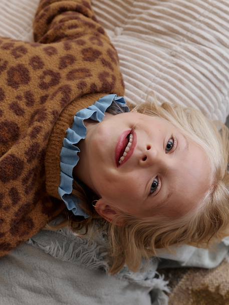 Pull fille léopard capsule famille marron - vertbaudet enfant 
