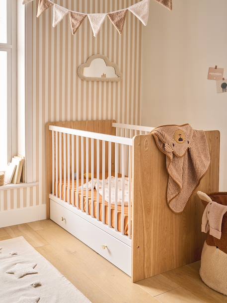 Lit bébé évolutif 60x120cm MOONLIGHT blanc - vertbaudet enfant 