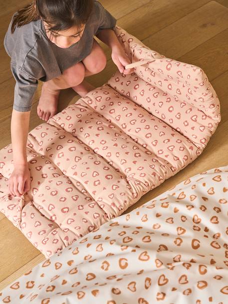 Matelas de sol imprimé léopard avec poignées rose - vertbaudet enfant 