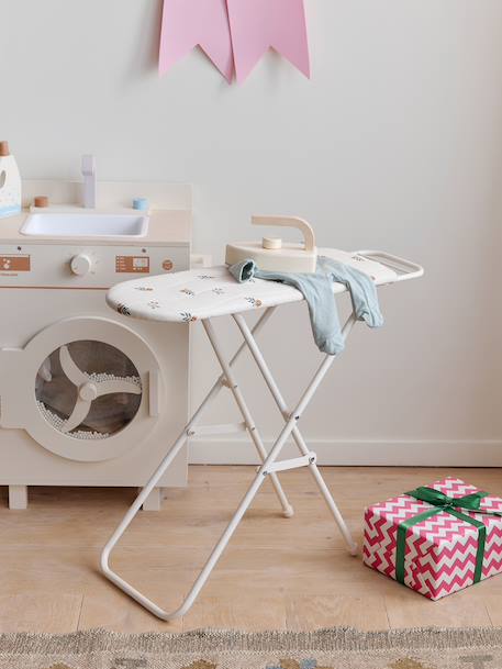 Table à repasser en métal RETRO FLOWER écru - vertbaudet enfant 
