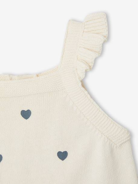 Babypakje salopet voor meisjes en haarband ecru - vertbaudet enfant 