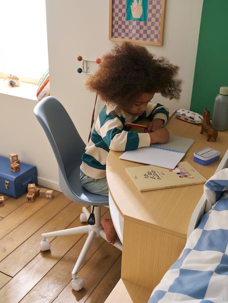 Lit enfant 90x190cm combiné avec bureau et rangement TEEN blanc - vertbaudet enfant 