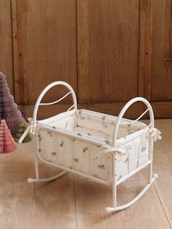 Speelgoed-Poppen-Poppen en toebehoren-Schommelbed voor poppen in metaal en katoen 