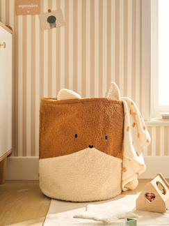 Linge de maison et décoration-Décoration-Panier Renard en sherpa