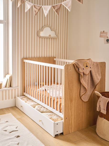 Lit bébé évolutif 60x120cm MOONLIGHT blanc - vertbaudet enfant 