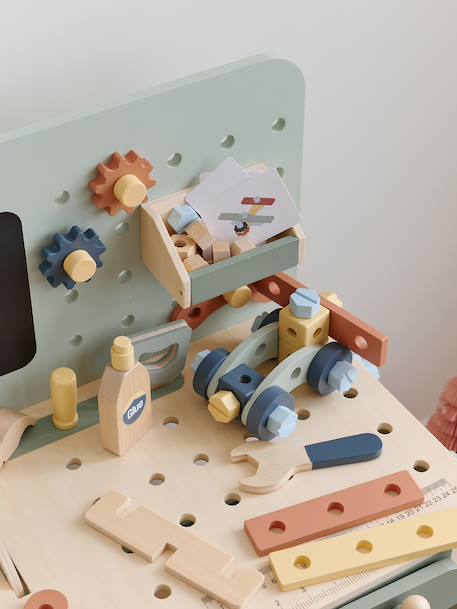 Etabli de bricolage avec accessoires en bois FSC® vert - vertbaudet enfant 