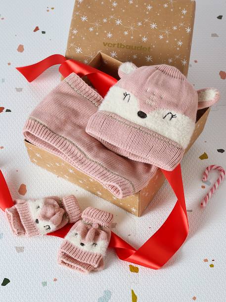 Fille-Accessoires-Coffret Noël fille bonnet + snood + moufles/mitaines bichette