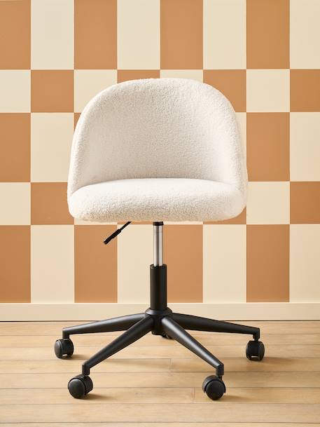 Chaise à roulettes enfant en sherpa écru - vertbaudet enfant 