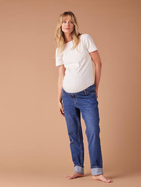 Slim zwangerschapsjeans ENVIE DE FRAISE denimgrijs+gebleekt denim+ongewassen denim - vertbaudet enfant 