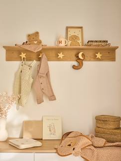 Chambre et rangement-Rangement-Étagère murale-Patères lune et étoiles