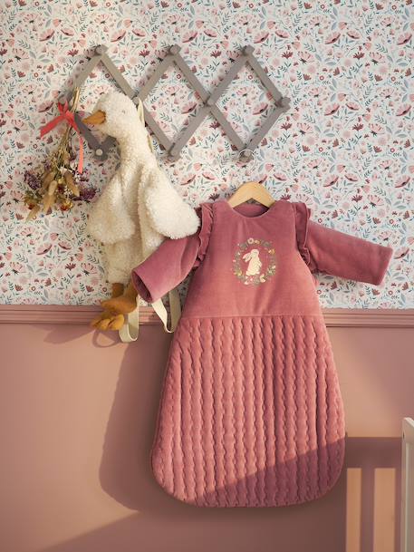 Gigoteuse hiver manches longues amovibles LAPIN ENCHANTÉ vieux rose - vertbaudet enfant 