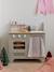 Cuisine en bois FSC® avec accessoires écru+rose+vert sauge - vertbaudet enfant 