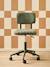 Chaise de bureau à roulettes enfant en velours rose+vert - vertbaudet enfant 