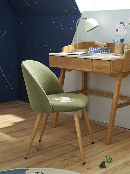 Chaise enfant en tissu chiné rose+vert - vertbaudet enfant 