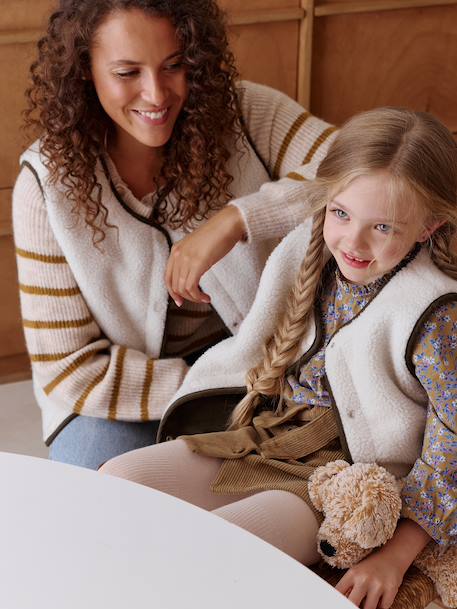 Gilet femme sans manches réversible capsule famille écru - vertbaudet enfant 