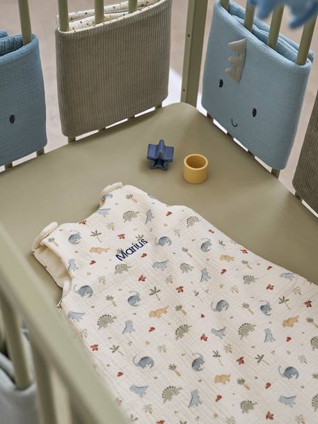Aanpasbare slaapzak van hydrofiel katoen MINISAURUS meerkleurig - vertbaudet enfant 
