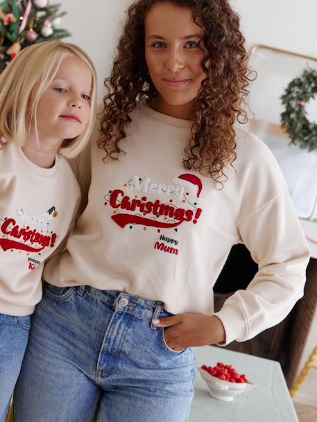 Damessweater kerst capsulecollectie familie vanille - vertbaudet enfant 