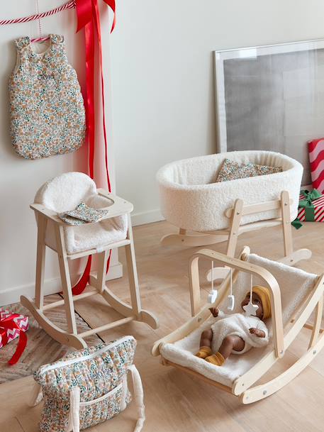 Transat pour poupon en bois FSC® et sherpa bois - vertbaudet enfant 