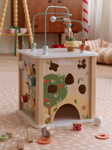 Cube d’activités avec boulier en bois FSC® bois - vertbaudet enfant 