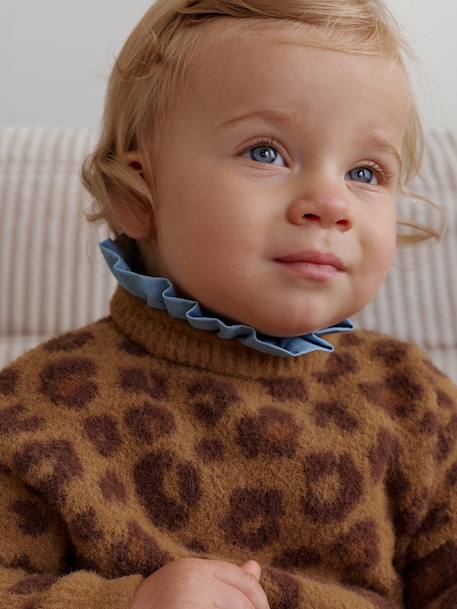 Babytrui met luipaardprint chambray bruin - vertbaudet enfant 