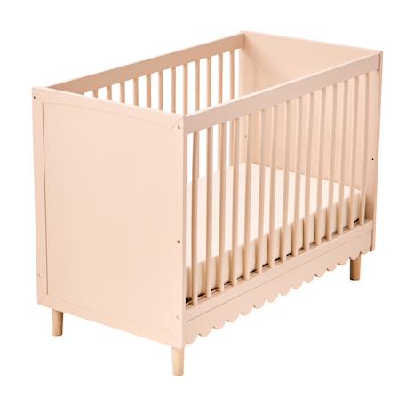 Meegroeibed met details LIGNE FESTON ecru+rozen - vertbaudet enfant 