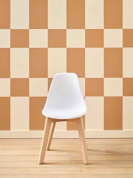 Chaise maternelle design scandinave blanc+rose - vertbaudet enfant 