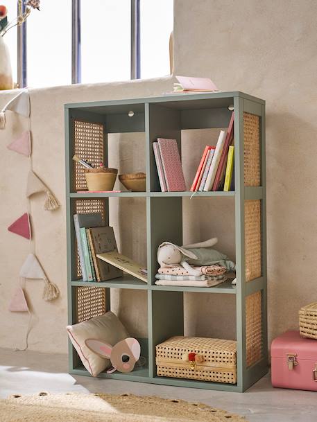 Meuble 6 cases LIGNE POÉSIE rose nude+vert - vertbaudet enfant 