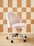 Chaise de bureau à roulettes enfant en velours bleu+rose poudré - vertbaudet enfant 