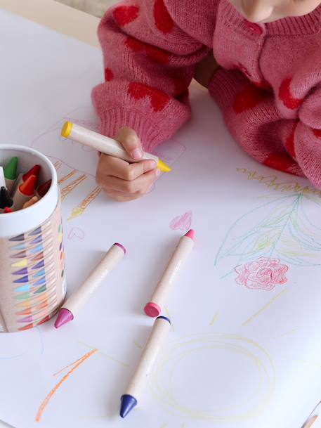 Doos met 24 waskrijtjes meerkleurig - vertbaudet enfant 