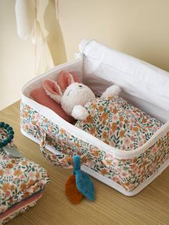 -Valisette personnalisable avec peluche RETRO FLOWER