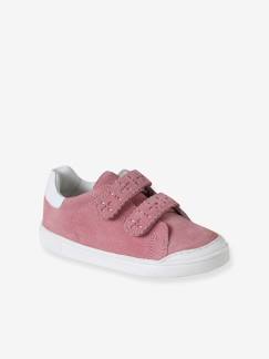 -Baskets enfant fille cuir à scratchs