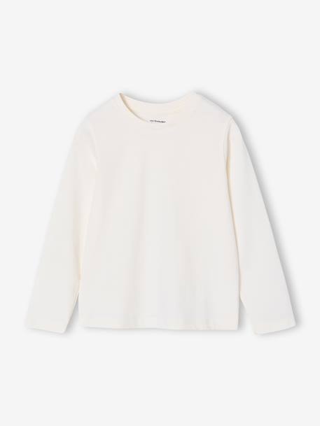 Lot de 3 t-shirts garçon blanc+caramel - vertbaudet enfant 