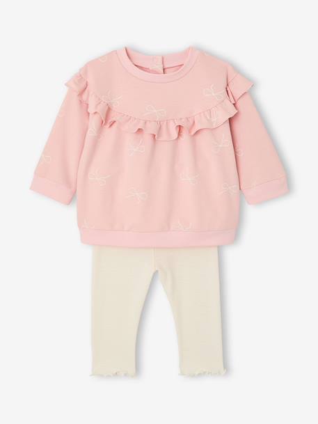Bébé-Ensemble bébé fille sweat à volant + legging