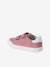 Baskets enfant fille cuir à scratchs bordeaux+or+rose - vertbaudet enfant 