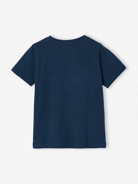 Tee-shirt garçon motif à sequins réversibles blanc+bleu nuit+bleu océan+écru+vert d'eau - vertbaudet enfant 